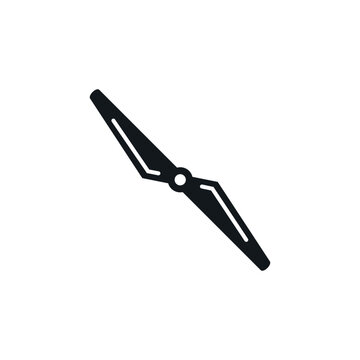 Fan blade vector propeller icon. Ship blade fan turbine airplane logo rotor cooler icon