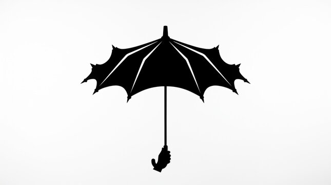 Frevo umbrella silhouette isolated