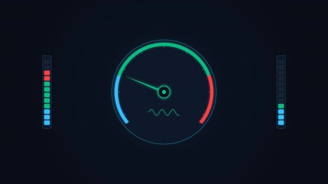 Pressure Level Gauge  Animation 4k