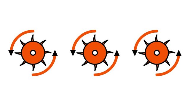 Three rotating turbine wheels are aligned in a sequence showing sequential power transmission and fluid energy extraction processes