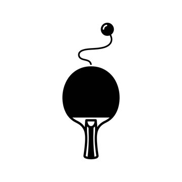 Dynamic Table Tennis Paddle And Ball Illustration For Sports Themes
