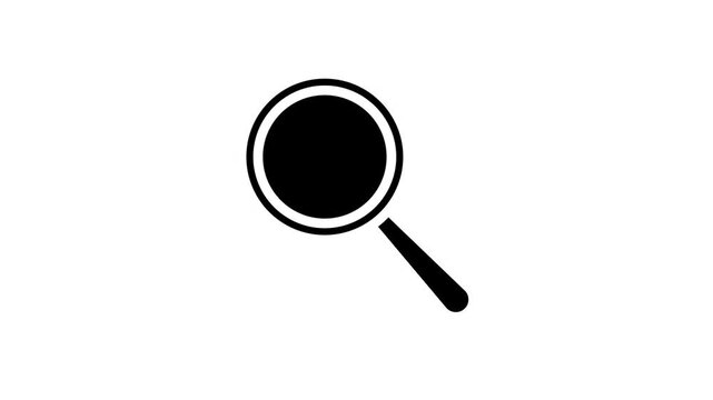 Magnifying glass search icon animation.