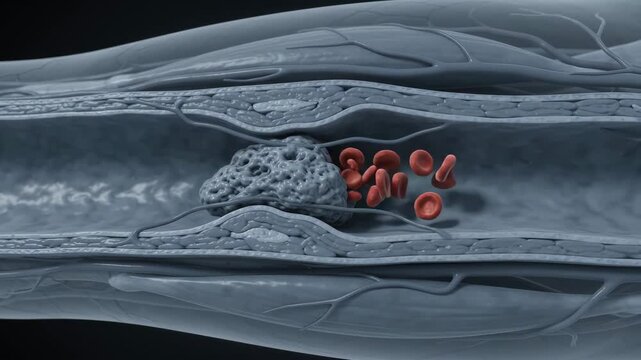Deep Vein Thrombosis Showing Localized Venous Occlusion for Medical Education