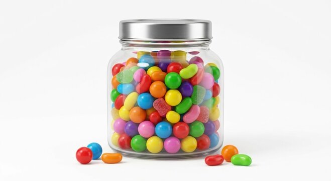 candy in a glass jar