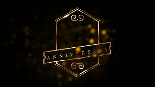 abstract luxury silver and golden frame intro blank titles particles reveal effect with alpha channel