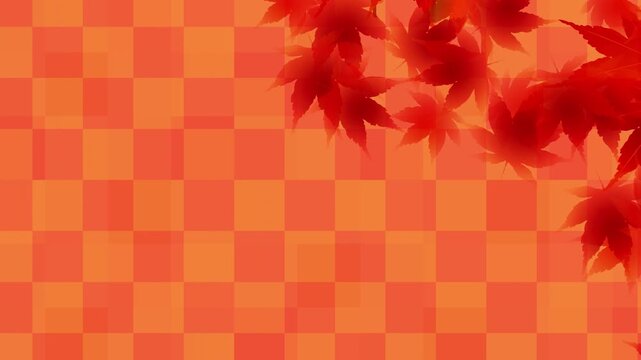 Autumn Maple Leaves on Japanese Pattern 4K