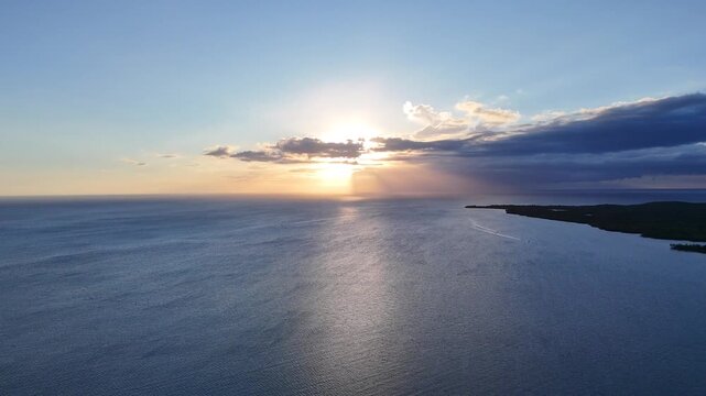 Sunset Rays Over Boqueron Bay, Puerto Rico