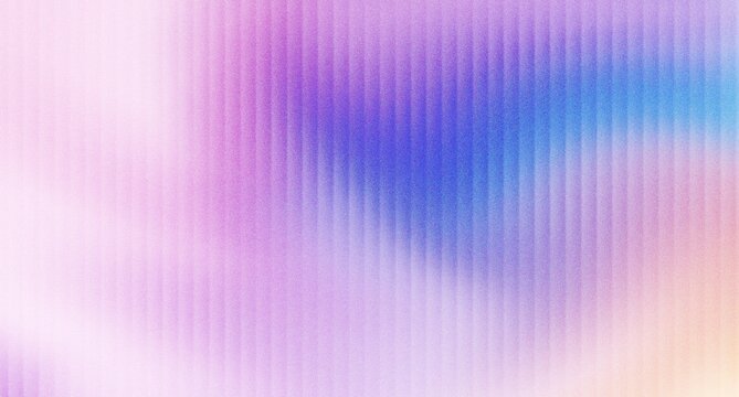 Abstract glass fractal pastel gradient background with pink purple blue orange colors, soft vertical ripple effect, grainy texture, vibrant glow, modern wallpaper, dreamy blurred backdrop, banner