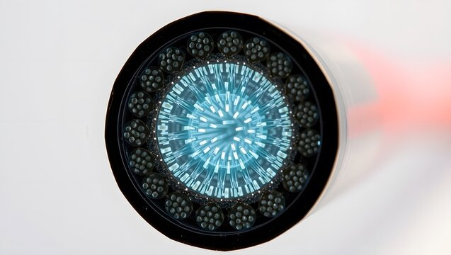 Detailed Circular Fiber Optic or Industrial Connector