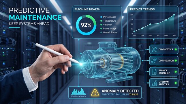 Predictive maintenance dashboard for machine health monitoring, diagnostics, optimization and equipment failure prediction