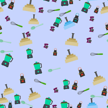 Kitchen Utensils Seamless Pattern