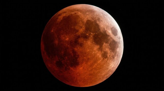 A blood red lunar eclipse over France on August 28th The total lunar eclipse as seen from France in August Red moon during a lunar eclipse event occurring in France in Astronomy view of a lunar