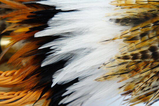 Macro close-up of feathers, very beautiful.