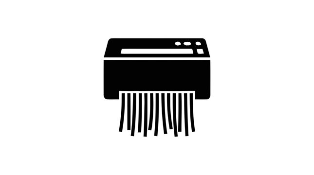 Vector illustration of paper shredder icon on a transparent background