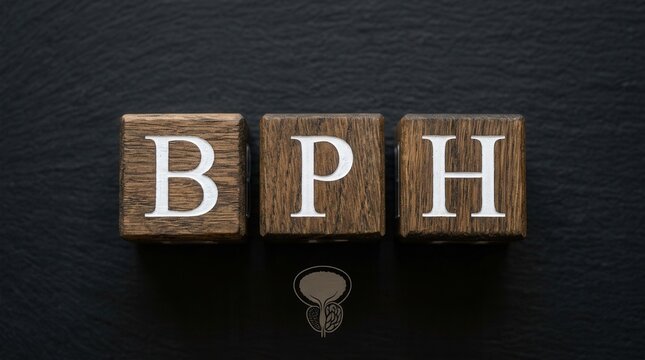 Benign Prostatic Hyperplasia Medical Concept With Wooden Blocks And Urological Symbol
