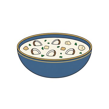 Colorful bowl of cereal with milk and fruit on white background