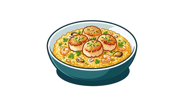 Bowl of shrimp and vegetable soup in a green bowl