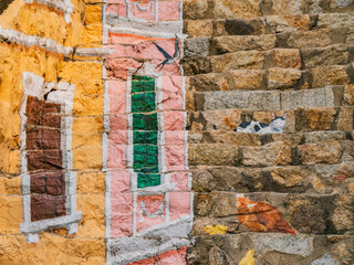 Colorful stone steps feature intricate mural paintings. © Kit Leong