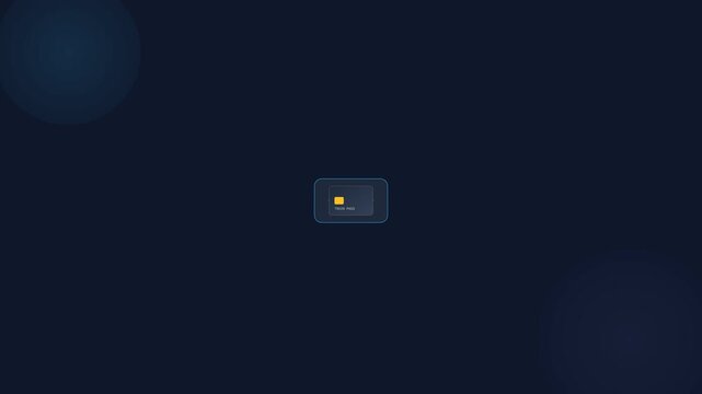 Minimalist dark blue background with glowing digital elements