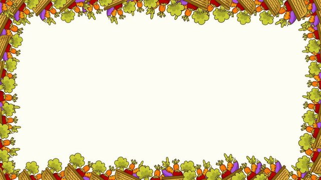 autumn colorful leaf border frame with seasonal fall foliage
