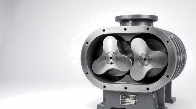 Tri lobe rotary positive displacement roots blower cutaway model