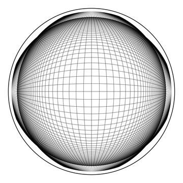 abstract grid vector tessellation hyperbolic poincare disk distortion pattern black white texture