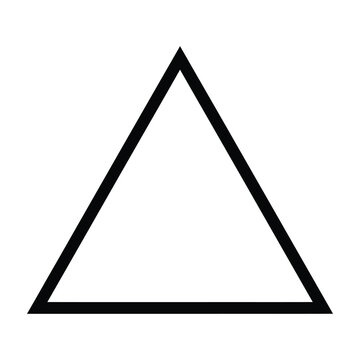 Simple black equilateral triangle shape symbol icon graphic