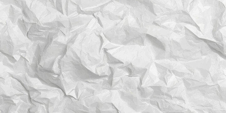 Crumpled Paper Texture Background with Wrinkled Creased Surface, Rough Vintage Grunge Sheet Pattern for Creative Design and Backdrop