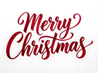 Fototapeta premium Calligraphy handdrawn merry christmas lettering text typography element design