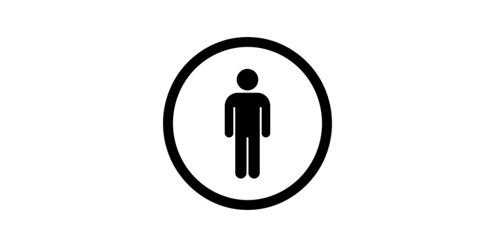 Black human figure outline in circle represents user profile avatar.