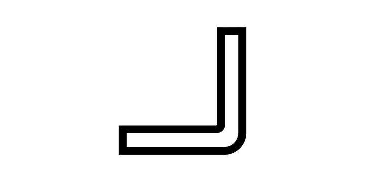 Black angle bracket icon representing corner structural reinforcement guide.