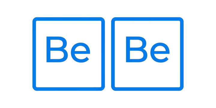 Behance blue logo icon design for creative portfolio and inspiration.