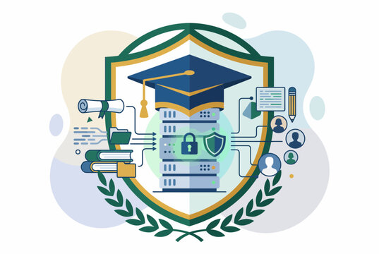 Secure Student Data Protection and Educational Privacy Concept