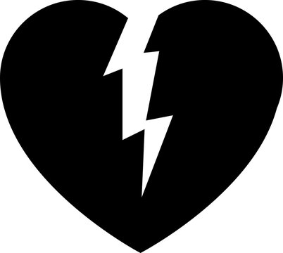 broken heart with arrow
