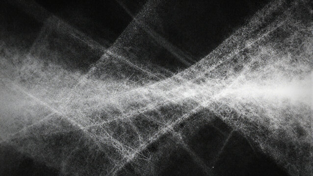 Abstract monochrome cosmic energy beam or fibrous light structure