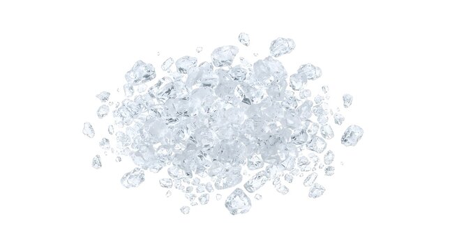 Ice cubes isolated on white background