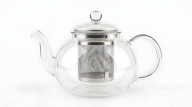 Clear Glass Teapot with Stainless Steel Infuser