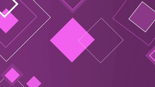 Overlapping geometric diamonds shape background animation