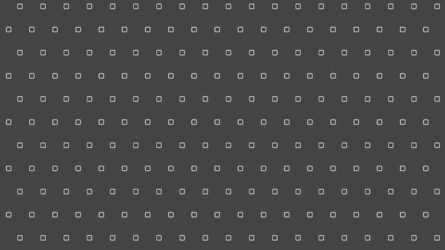 Seamless Geometric Square Grid Pattern Motion Loop on Dark Gray Background