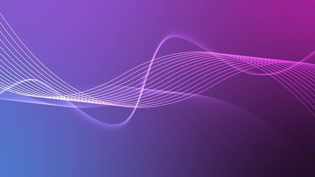 Elegant flowing lines forming overlapping sine-wave ribbons animation