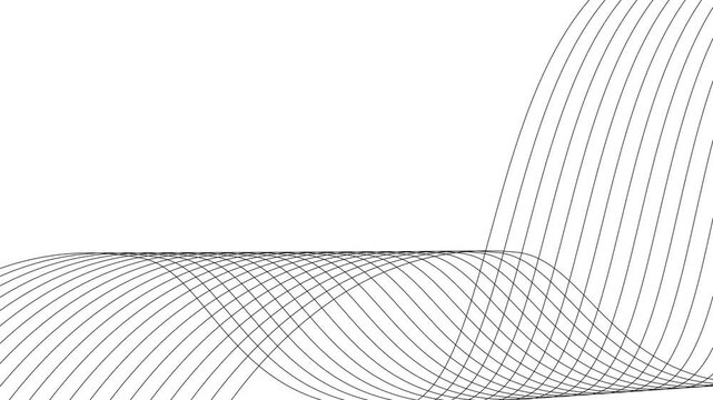 Abstract background with white curved grid lines forming wave-like intersecting patterns along bottom animation