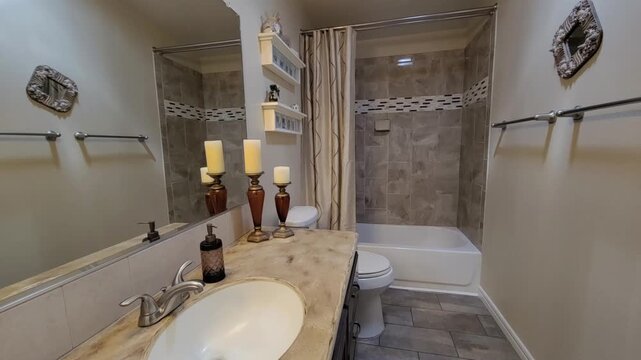 Double Sink Vanity in Modern Bathroom