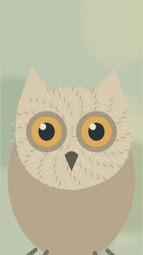Jeune hibou grand-duc duveteux clignant des yeux en gros plan