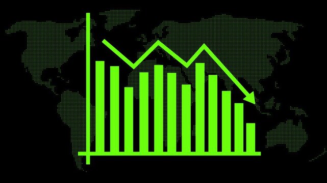 Financial Growth Trend Animation with Positive Revenue Indicators
