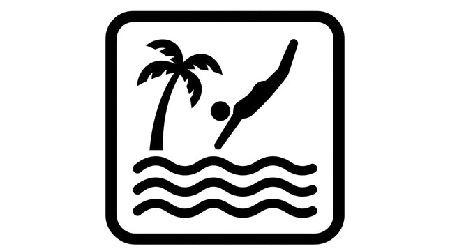 tropical island with palm tree