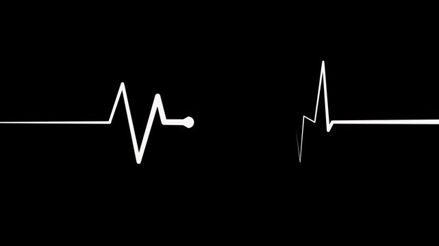 Minimal Healthcare Heartbeat Visualization with ECG Signal Animation