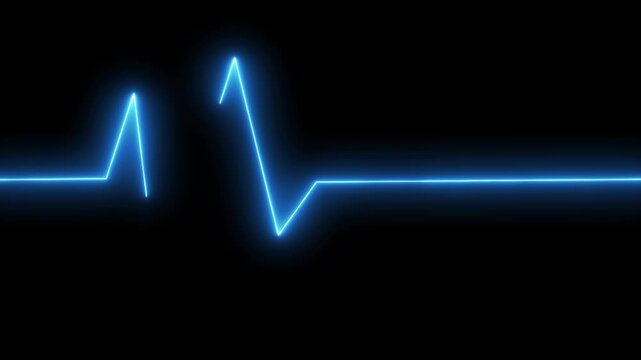 Minimal Healthcare Heartbeat Visualization with ECG Signal Animation