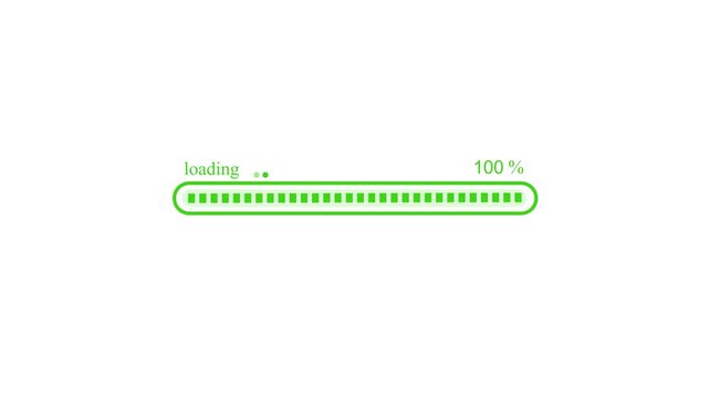 Abstract Loading Bar Animation with Waiting Status and Percentage Progress