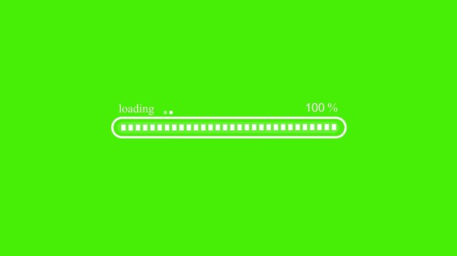 Abstract Loading Bar Animation with Waiting Status and Percentage Progress