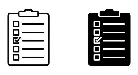 Fototapeta premium Checklist Icons, To-Do List Vector Graphics, Task Management Symbols, Clipboard Notes